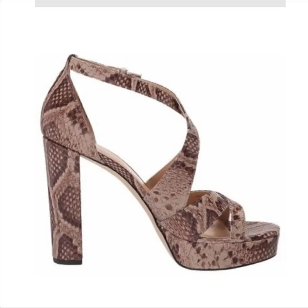Michael KORS Lorene Leather Platform Sandal